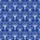 Art Deco Enthusiasts' Rich Royal Blue Elegant Abstract Geometric Seamless Pattern with White Fan Arch Motifs Satin Pajamas Set - 4