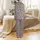 Women's Indian Block Print Sleep Set: Fuchsia Lotus & Olive Vine on Teal Cotton Loungewear Satin Pajamas Set - 3
