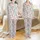 Pet Satin Pajamas: Pink Teal Yorkie Dog Sewing Machine Design XXS-XXL Bundle Satin Pajamas Set - 1