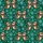 Otter Lovers: Playful Santa Otter & Snowflake Pattern on Forest Green - Festive Wearable Art Satin Pajamas Set - 4