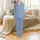 Bridesmaid & Flower Girl Satin Pajamas: Personalized Dusty Periwinkle Script Rose Monogram Set for Special Occasions Satin Pajamas Set - 2