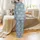 Bridesmaid Personalized Bamboo Viscose Pajamas: Elegant Peony & Chandelier Monogram Satin Pajamas Set - 3