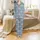 Bridesmaid Personalized Bamboo Viscose Pajamas: Elegant Peony & Chandelier Monogram Satin Pajamas Set - 2