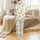 Pancakes & Pajamas Theme: Whimsical Golden Breakfast & Cozy Blue Green Pattern Pajamas Satin Pajamas Set - 3