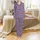 Personalized Pet Lover's Pajamas: Custom Golden Labrador Photo & Paw Print on Purple Polyester Pajamas Set Satin Pajamas Set - 2