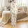 Cozy Sleepwear: Adorable Crocheted Teddy Bear Pattern, Hooded PJs & Celestial Motifs Satin Pajamas Set - 3