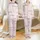 Her Personalised Pink Stripe Satin Sleepwear: Sweet Dreams Icon Loungewear Set Satin Pajamas Set - 1