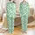 Family Matching Holiday Sleep Set: Whimsical Summer Pickle Pattern - Soft Spandex Blend Long Sleeve Satin Pajamas Set - 1