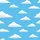 Cloud Dreamer's Azure Sky Cumulus Pattern Loose-Fit Polyester Pajamas Satin Pajamas Set - 4