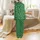 Kids' Cozy Bamboo Viscose Sleepwear: Forest Green Star & Bow Dot Pattern Satin Pajamas Set - 3