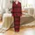 Timeless Style: Deep Red & True Black Buffalo Plaid - Geometric Interlocking Pattern Satin Pajamas Set - 2
