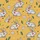 Nature-Inspired Whimsical Bunny Floral Dot Motif in Mustard Yellow, Muted Grey, Red, White, Green – Apparel Design Satin Pajamas Set - 4