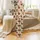 Custom 2025 Thanksgiving Family Pajamas with Name: Whimsical Turkey Plaid Pattern - Cozy Cotton Blend Satin Pajamas Set - 2