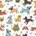Dog Lover's Whimsical Cartoon Dog Breeds Pattern with Paw Prints & Hearts Wearable Satin Pajamas Set - 4