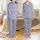 Women's Personalized Bridesmaid Satin Pajamas: Periwinkle Blue Rose & Gold Foliage Pattern Satin Pajamas Set - 1