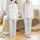 Women's Bridesmaid Personalized Grey Gingham Windowpane Rayon Sleep Set Satin Pajamas Set - 1