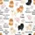 Pomeranian Mom's Realistic Dogs, Pink Peonies, Roses & Loving Print Wearable Satin Pajamas Set - 4