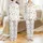 Martini Lover's Watercolor Olive & Coral Martini Glass Scatter Wearable Item Satin Pajamas Set - 1