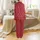 Women's Personalized Elegant Red Christmas Bauble & Starburst Satin Long Sleepwear Set Satin Pajamas Set - 3