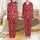 Personalized Photo Christmas Sleep Bottoms: Red Flat Graphic Faces, Holiday Motifs & Drawstring Loungewear Satin Pajamas Set - 1