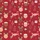 Personalized Photo Christmas Sleep Bottoms: Red Flat Graphic Faces, Holiday Motifs & Drawstring Loungewear Satin Pajamas Set - 4