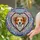 Dog Lovers' Vibrant Tiffany-Style Stained Glass Smiling Brown & White Dog Heart Border Pastel Wing Mosaic Art Stained Glass Suncatcher - efWse8ch2j