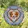 Dog Lovers' Vibrant Tiffany-Style Stained Glass Smiling Brown & White Dog Heart Border Pastel Wing Mosaic Art Stained Glass Suncatcher - rd-e3I2mib