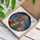 Cat Lovers' Whimsical Stained Glass Jewel Tone Cat Pyramid Christmas Tree Star Mosaic Stained Glass Suncatcher - 3