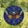 Gothic Art Lovers' Tiffany Stained Glass Skull Moth Cosmic Amber Blue Geometric Design Stained Glass Suncatcher - 1