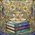 Whimsical Art Aficionados Tiffany-Inspired Stained Glass Teacup, Books, Flowers & Ethereal Swirls in Jewel Tones Stained Glass Suncatcher - 5