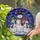 Holiday Enthusiasts' Intricate Stained Glass Snowman Trio, Blue Gold Winter Mosaic Stained Glass Suncatcher - O64QVT4I-f