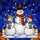 Holiday Enthusiasts' Intricate Stained Glass Snowman Trio, Blue Gold Winter Mosaic Stained Glass Suncatcher - 5