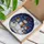 Holiday Enthusiasts' Intricate Stained Glass Snowman Trio, Blue Gold Winter Mosaic Stained Glass Suncatcher - vKP8OY19rC