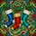 Holiday Enthusiasts' Vibrant Stained Glass Christmas Stockings Holly Emerald Ruby Teal Gold Mosaic Stained Glass Suncatcher - 5