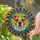 Dog Lovers' Intricate Stained Glass Pit Bull Bulldog Head Fiery Sunburst Mosaic Art Stained Glass Suncatcher - VE2r-LRjN2