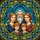 Family Lovers' Stained Glass Art Generational Portrait Vibrant Jewel Tones Intricate Mosaic Stained Glass Suncatcher - 5