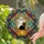 Spooky Season Fans' Friendly Ghost Cute Cat Glowing Pumpkin Tiffany Stained Glass Teal Burgundy Autumn Leaf Mosaic Stained Glass Suncatcher - 2