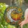 Autumn Lovers' Tiffany Stained Glass Crescent Moon Pumpkin Harvest Mosaic Design Stained Glass Suncatcher - 2