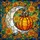 Autumn Lovers' Tiffany Stained Glass Crescent Moon Pumpkin Harvest Mosaic Design Stained Glass Suncatcher - 5