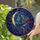 Celestial Fantasy Enthusiasts' Tiffany Stained Glass Witch on Crescent Moon, Cosmic Blue Purple Gold Teal Stained Glass Suncatcher - 5msaw6sq5l