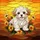 Pet Lovers' Glowing Tiffany Stained Glass Maltese Puppy Floral Sunset Mosaic Stained Glass Suncatcher - 5