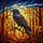 Fantasy Art Fans' Majestic Raven Stained Glass Forest Iridescent Jewel Tone Mosaic Stained Glass Suncatcher - 5