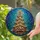 Holiday Enthusiasts' Intricate Stained Glass Christmas Tree Amber Red Ornaments Teal Blue Mosaic Stained Glass Suncatcher - ar0ObRthNt