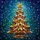 Holiday Enthusiasts' Intricate Stained Glass Christmas Tree Amber Red Ornaments Teal Blue Mosaic Stained Glass Suncatcher - 5