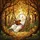 Fantasy Art Lovers' Whimsical Stained Glass Ghost Reading Golden Autumn Forest Jewel Tones Stained Glass Suncatcher - 5