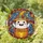 Autumn Lovers' Tiffany Style Stained Glass Ghost & Pumpkin Mosaic with Celestial Foliage Stained Glass Suncatcher - 1