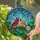 Nature Lovers' Tiffany Stained Glass Red Cardinal Couple Vibrant Jewel Tone Floral Mosaic Stained Glass Suncatcher - 2