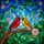 Nature Lovers' Tiffany Stained Glass Red Cardinal Couple Vibrant Jewel Tone Floral Mosaic Stained Glass Suncatcher - 5