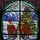 Holiday Lovers' Tiffany Style Stained Glass Christmas Tree Couple Red Green Jewel Tone Mosaic Stained Glass Suncatcher - 5