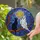 Fantasy Art Lovers' Tiffany Stained Glass Black Cat Ghost Starburst Sapphire Blue Emerald Green Mosaic Stained Glass Suncatcher - 2